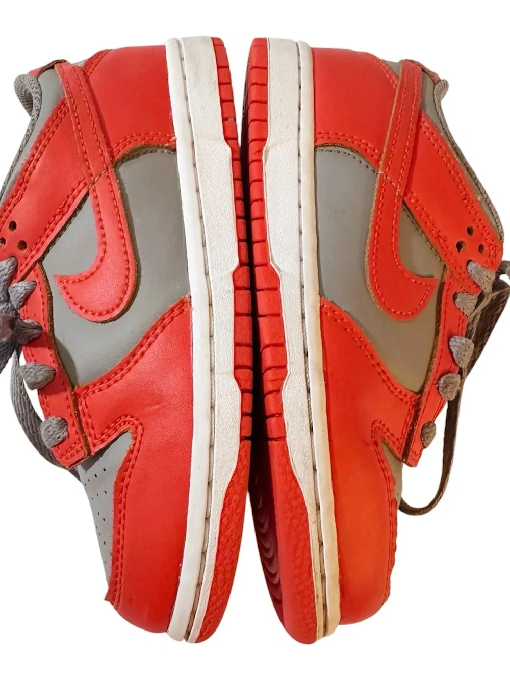 NIKE Dunk Low Retro Kids Unisex  Orange and Gray Sneakers Size 12C